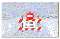 Closed road