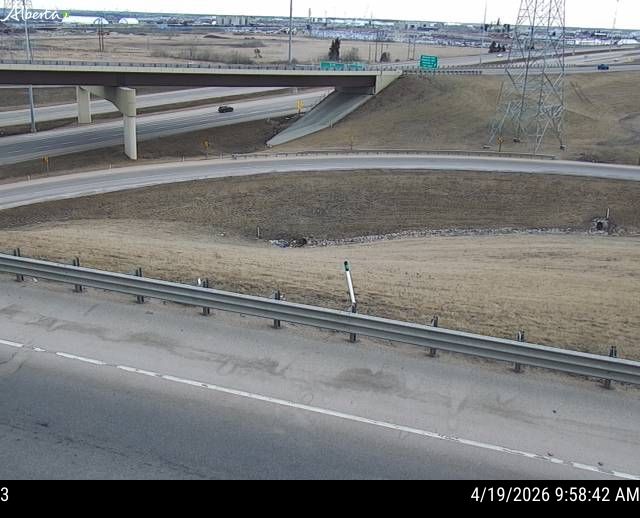 Hwy 216: Anthony Henday Drive and Highway 16 Interchange — NB Ramp, East side of Ramp