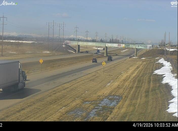 Hwy 1: West of Highway 9 near Chestermere — North side of HWY