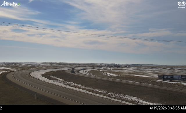 Hwy 1: East of Hwy56 near Bassano — North side of HWY