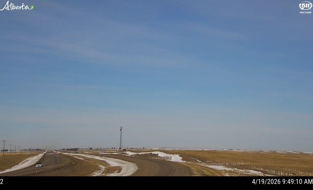 Hwy 1: East of Hwy56 near Bassano — North side of HWY
