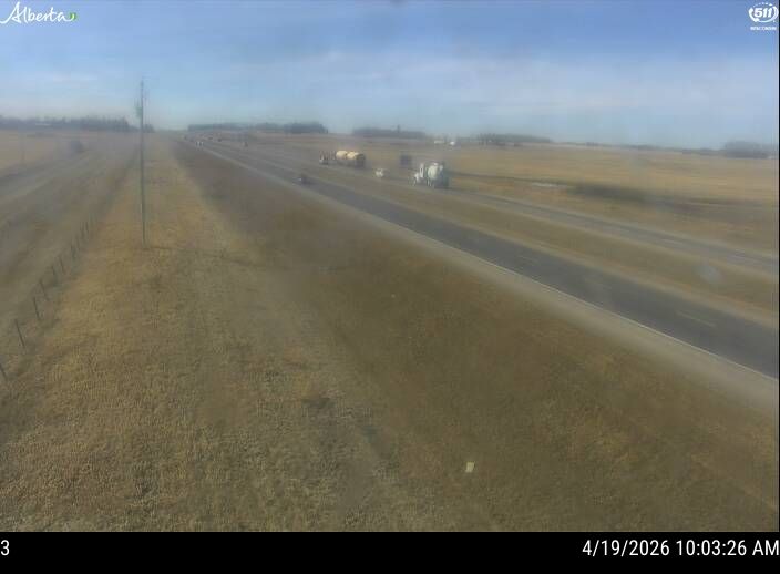 Hwy 2: South of Hwy 587 near Bowden — East side of HWY