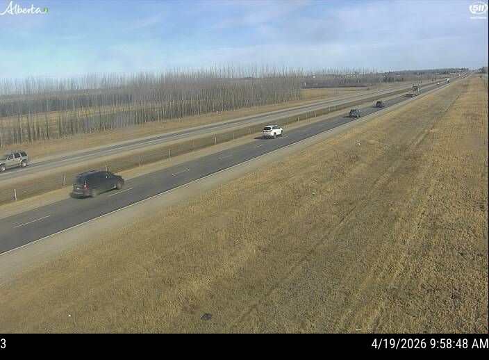 Hwy 2: South of Hwy 587 near Bowden — East side of HWY