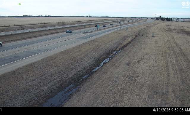 Hwy 2: South of Hwy 2A overpass near Leduc — West side of HWY
