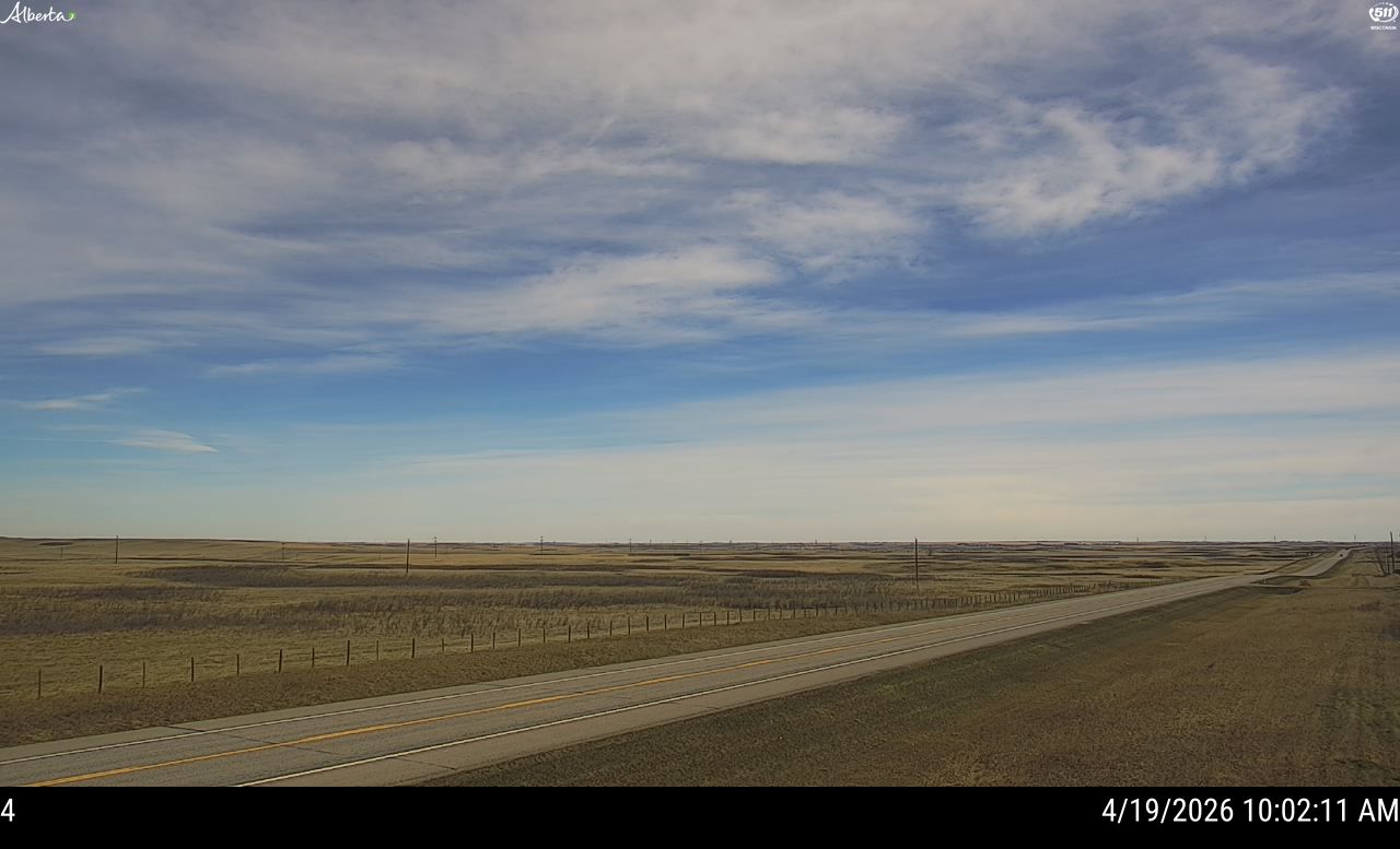 Hwy 3: East of Range Road 272 near Fort Macleod — South side of HWY
