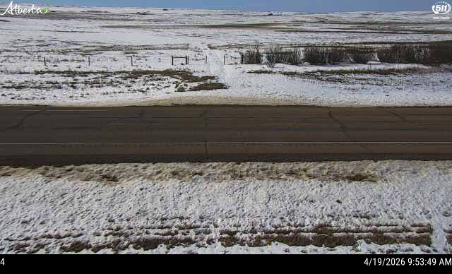 Hwy 9: at Field Access near Sibbald — WB, North side of HWY