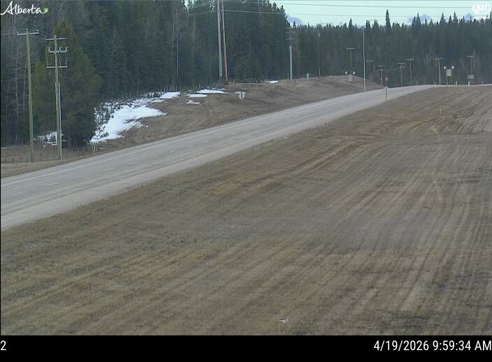 Hwy 16: West of Hwy 47 near Edson — Median of HWY