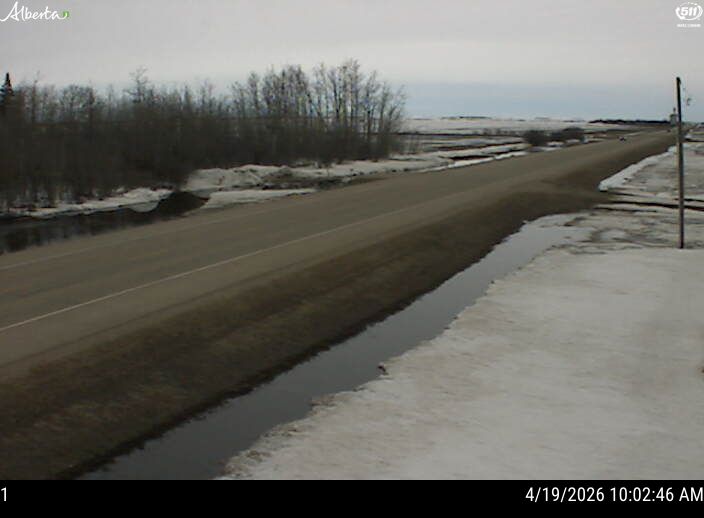 Hwy 49: South of Twp Rd 752 near Guy — East side of HWY
