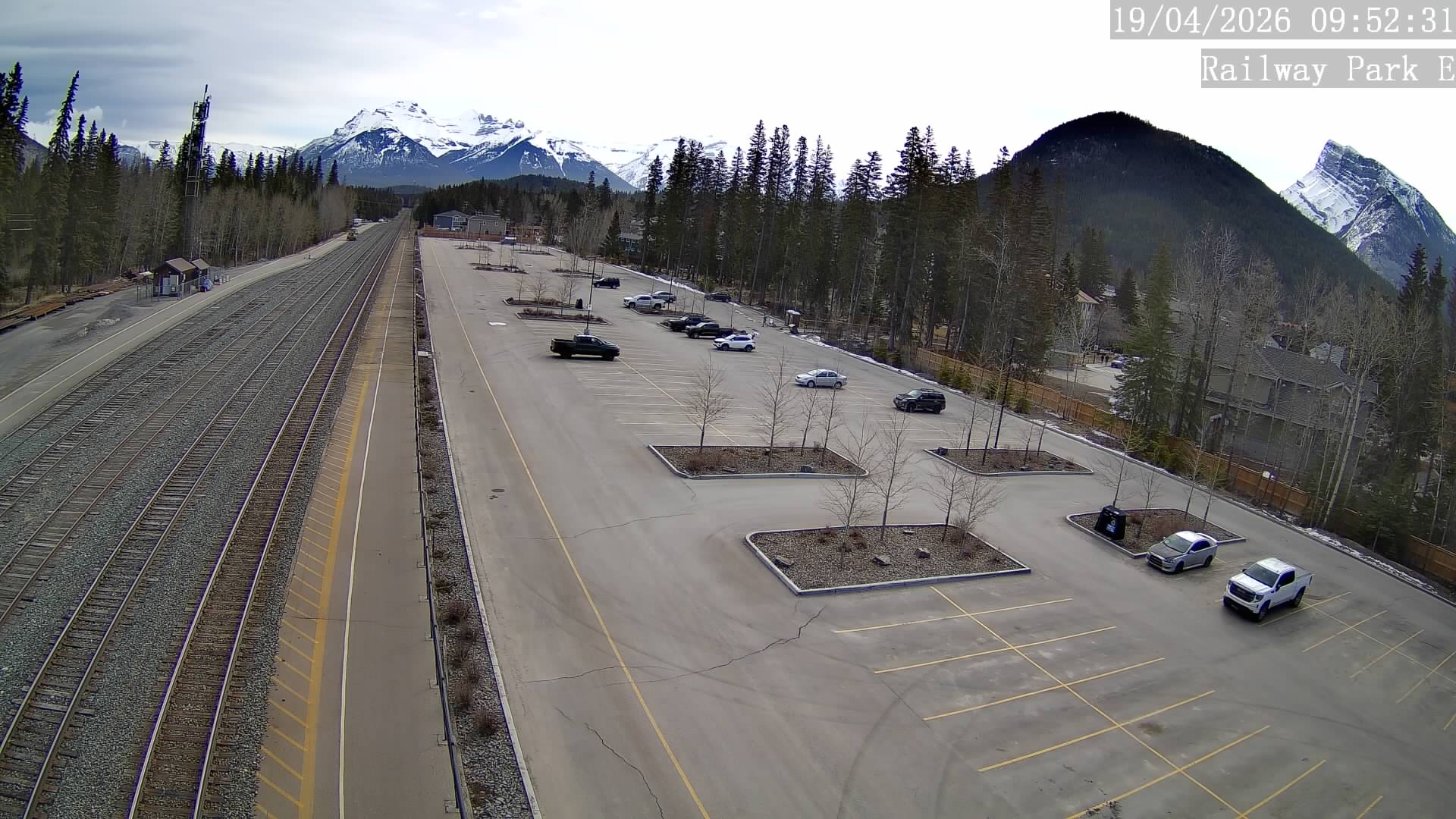 Banff Train Station Park E — Parking Lot