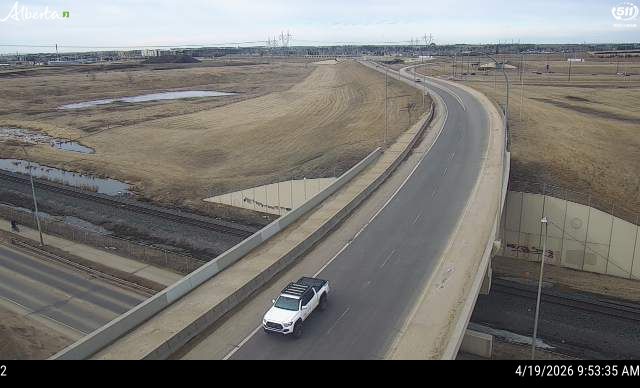 Hwy 216: Anthony Henday Drive and 91 Street Overpass — EB, South side of HWY