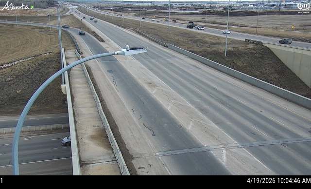 Hwy 216: Anthony Henday Drive and Stony Plain Road West Interchange — SB,  West side of HWY