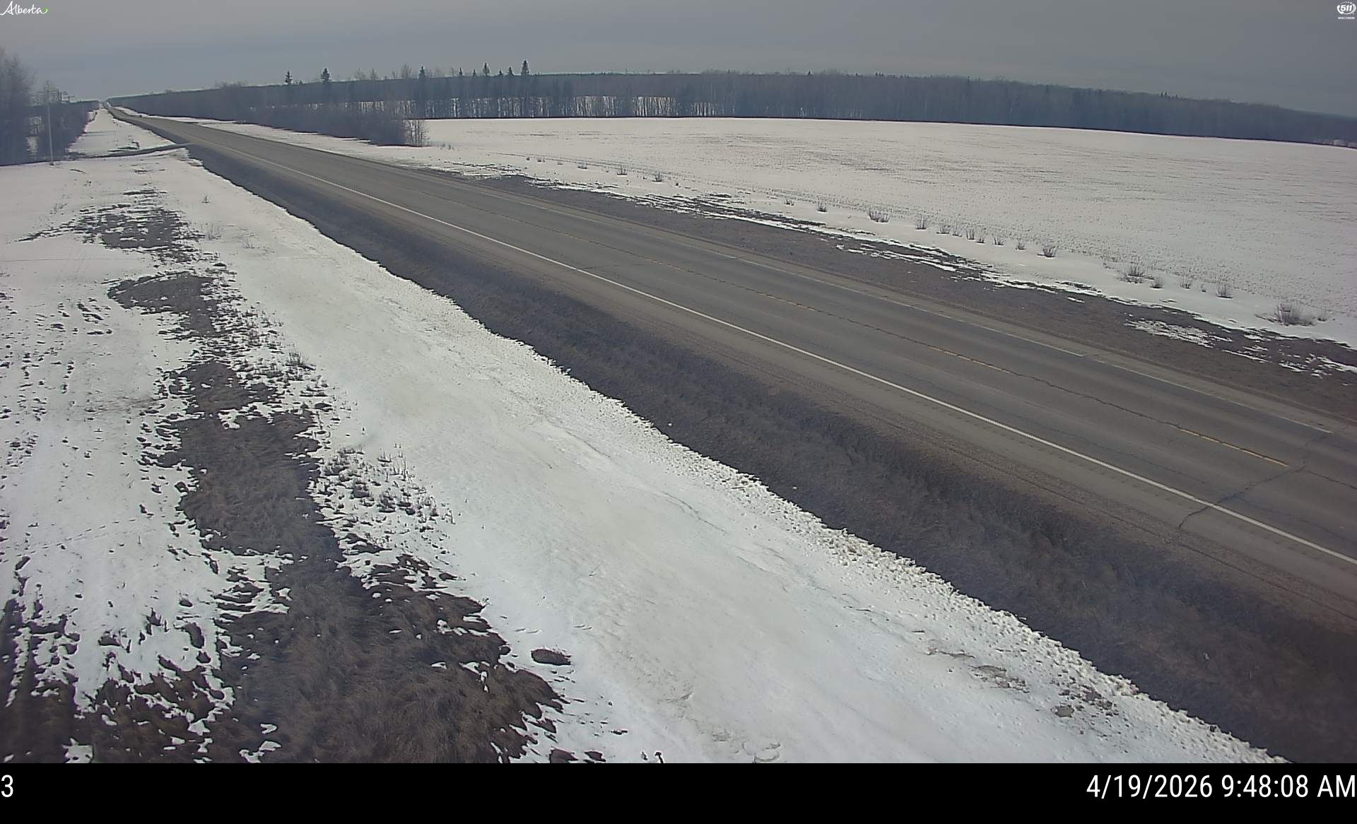 Hwy 44: South of Twp Road 654 near Flatbush — East side of HWY
