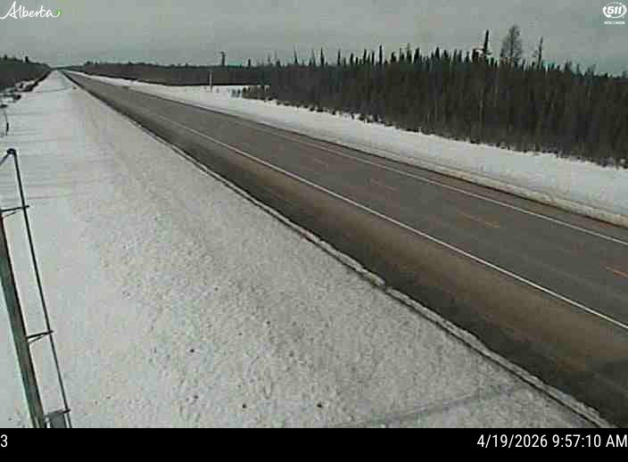 Hwy 88: 24km North of Red Earth Creek  — East side of HWY