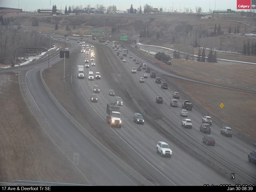 Traffic Cam 17 Avenue / Deerfoot Trail SE