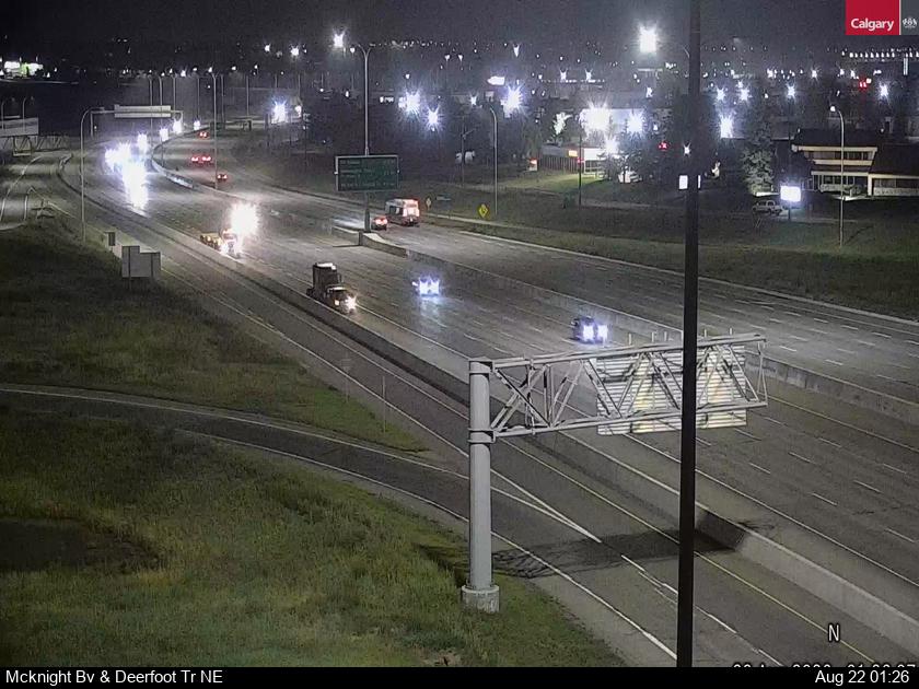 Traffic Cam McKnight Blvd / Deerfoot Trail NE